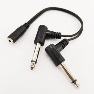 Cavi audio, cavo adattatore da 3,5 mm femmina a doppio angolato a 90 gradi da 6,35 mm TRS mono jack audio maschio Circa 20 cm / 5 pezzi