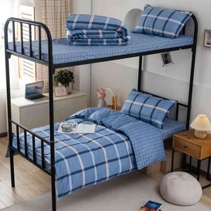Studentenwohnheim, dreiteiliges Set aus reiner Baumwolle, sechs Bettwäsche, Steppkernmatratze, Unterschlupf, Krankenhaus