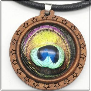 Anhänger Halsketten Böhmen Mode Bunte WoodGlass Original Halskette Für Frauen Vintage Serie Kpop Geschenk Schmuck Gothic Zubehör