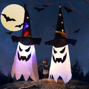 Halloween LED migające lekkie czapki wiszące duchy halloween impreza ubieranie się lampy czarnoksiężnej horrory horrorowe do dekoracji baru domowego sn4658