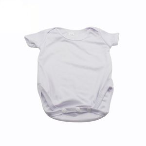 DIY Kids Home Clothing SubliMation White Blank Short-Sleeved Baby Crawling Clothes Thermal Transfer Polyester Baby Onesie B6