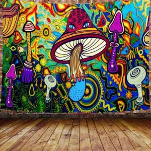 Psychedeliczny dywan dywan wiszący boho wystrój gobeliny mandali liść hipis j220804