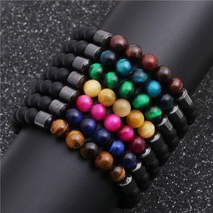 Handgemachte natürliche Energie Stein 8mm Perlen Stränge elastische Charm Armbänder für Männer Frauen Liebhaber Party Yoga Dekor Schmuck