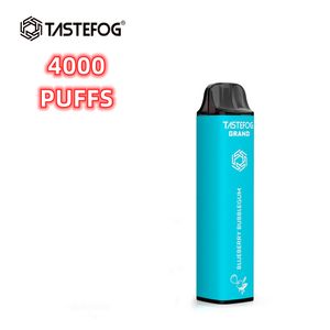 QK En Popüler Tastefog 4000 Puflu Elektronik Sigara Toptan Buharlaştırıcı 4000Puffs Tek Kullanımlık Vape Şarj Edilebilir Pil, İngiltere Avrupa için En Sıcak 10 Teşikli