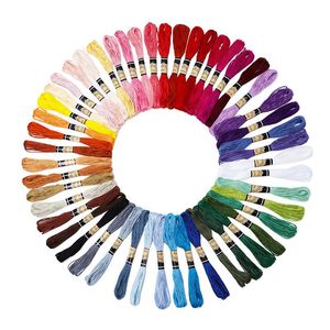 Garn st Multicolor Polyester Cotton Cross Stitch Brodery Thread Floss Kit Sying Skeins Craft Diy Accessoriesyarn