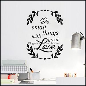 Wall Stickers Home Decor Garden Romantic Love Pvc Letter Leaves Art Sticker For House Bedroom Living Room Wallpaper Decoration Drop Delive