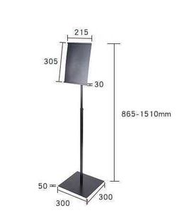 4 st vertikal horisontell rotationsaffischram A4 Golvstativ Reklam Food Banner Rack KT Board Holder Meny Stand Meny Display