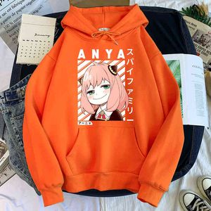 Anime Anya Spy X Family Art Hoodies Mens Pocket Autumn Clothes Pocket Crewneck Streetwear Fleece Overdimensionerad Warm Male Pullover Y220713