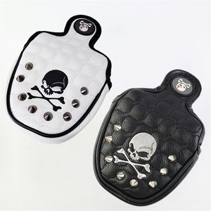 Golf Putter Cover Skull Rivets Pu Leather Magnetic Stängning headcover för Mallet Putter Golf Head Cover 220629