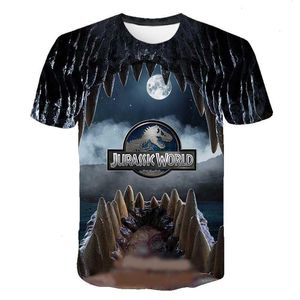 Camiseta Jurassic Park Homens Mulheres Camisetas Impressas em 3D Casual Engraçadas Tops World Tees