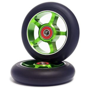 Wholesale scooter replacement wheels resale online - Parts Novel mm Scooter Replacement Wheels With Bearings Aluminum Wear Resistant PU Accessories