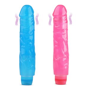 Crystal Jelly Dildo Artificial penis miękki silikonowy wibrator intymny masaż magiczny różdżka męska kutas dla dorosłych zabawki dla kobiet