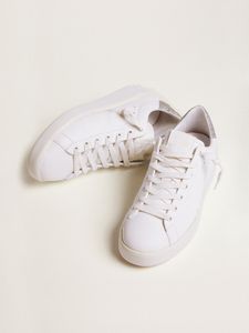 Tasarımcı Golden İtalya Ayakkabı Sole Kirli Lüks İtalyan Vintage El Yapımı Purestar Beyaz Deri Spor ayakkabılar Ton Tonu XX ve Gümüş Mikro Glitter Topuk Sekmesi