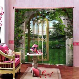 High Quality 3D Blackout Window Curtain For Living Room office Bedroom architecture Decoration Cortinas