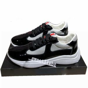 2021 Top Men Fashion Sneakers America's Cup Progettiste Patent Leath