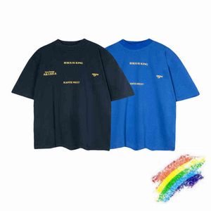 パフペストリープリントイエスはキングラリスニングパーティーTシャツ男性女性高品質トップティエスト220721です