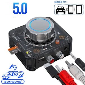 Bluetth 5.0 Audio Alıcı 3D Stereo Müzik Kablosuz Adaptör TF Kart RCA 3.5mm 3.5 Aux Jack Araba kiti kablolu hoparlör kulaklık