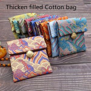 Gift Wrap 5pcs High Quality Thicken Vintage Silk Brocade Bags Small Chinese Style Jewelry Watch Pouch Women Cute Coin Purse PackagingGift