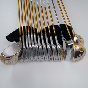 kluby golfowe 4 gwiazdki Honma S-06 Mężczyźni Compiete ustawiają żelaza putters kierowcy toru fairway 14piece Graphit dedykowane wałek bez piłki