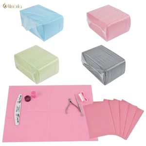 Foldable Nail Polish Disposable Cushion Holder Tablecloth Lint Paper Pad Nails Art Cleaning Hand Mat Napkin Manicure Tools 220812