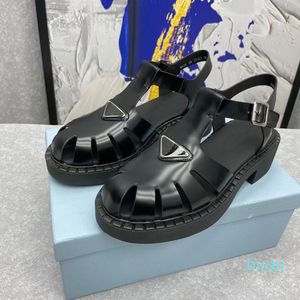 Tasarımcı- Moda Yüksek Kaliteli Kadın Sandalet Kemer Ayakkabı Su Geçirmez Toka Ayakkabı Deri Boyut 35-40