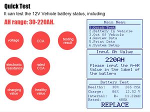 診断ツール高品質の車の電池テスターBA101 12Vの多言語デジタルボート