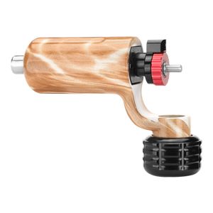 Wood grain rotary motor tattoo machine short manual adjustment eccentric electro-galvanized alloy without hook line 1pc