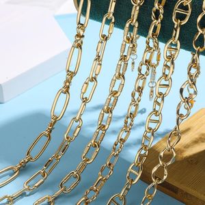 Chains Punk Hip Hop Gold Chunky Thick Lock Choker Chain Necklace For Women Geometric Twist Statement Short Clavicle Collar JewelryChains