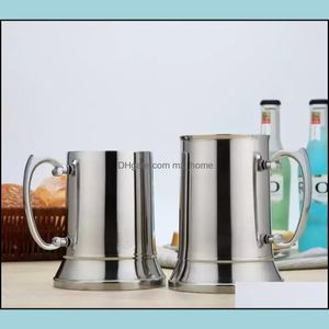 15.2Oz And 19Oz Wine Glasses Stainless Steel Double-Layer Beer Supplies Flame Cocktail Coffee Milk Cup Sxm30 Drop Delivery 2021 Drinkware K