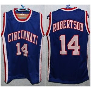 Nikivip Oscar Robertson＃14シンシナティレトロジャージーカレッジレトロバスケットボールジャージーメンズステッチカスタムナンバーネームジャージー