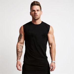 Camicia senza maniche da allenamento in palestra Canotta da uomo Abbigliamento bodybuilding Fitness Abbigliamento sportivo Gilet Top muscolari W220409