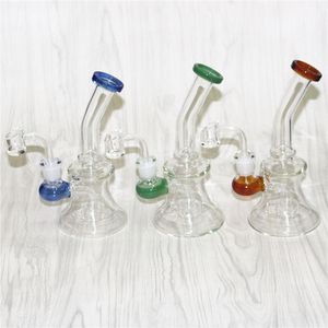 Glass Beaker Hookahs Dab Rig Bong Heady Bongs mini water pipe oil rigs smoking bowl 14mm male quartz banger
