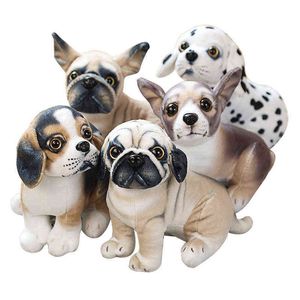 pc CM Kawaii Simulation Dogs Peluche Toy Pug Bulldog Chihuahua Stuffed Dolls Lovely Puppy Plush for Kids Birthday Gift J220704