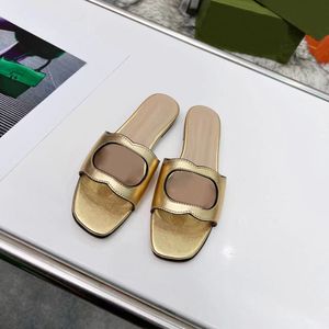 2022 Woman shoes High slipper Leather Flat Sandals Fashion Slides Slide Rubber Ladies Beach oran sandal Women Slippers sandals