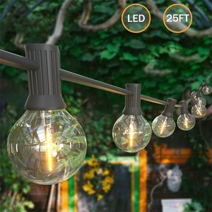 25FT Led stringa di luci fata stringa di nozze LED Globe Festoon lampadina led fata stringa di luce all'aperto festa giardino ghirlanda 201211