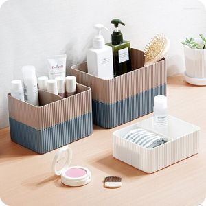 Förvaringslådor BINS GRID DESKTOP SUNDRIES Box Makeup Organizer för kosmetisk smink Hemma Kontoret Barthroom HHF54
