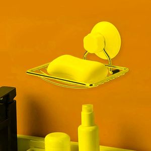 Soap Dishes Wall Mounted Punch-Free Vacuum Suction Cup Drain Holder Storage Rack Toiletries Organizer Kitchen Bathroom SuppliesSoap