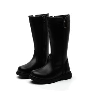 Meninas sobre botas de joelho Autumn Girls Fashion Boots High Boots Princess lateral Zip Easy Use Shoes Appensando LJ201202