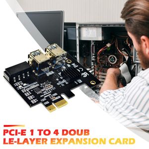 Wholesale pci 3.0 resale online - Hubs PCI E To PCIe Adapter PCI Express x x Mining Riser Card USB Multiplier With Molex Pin Power Port For BTC Mine