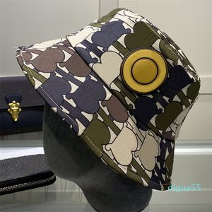 Camouflage Bucket Hat Мода женские мужские маленькие Breim Hats Регулируемые колпачки тренды бейсболка