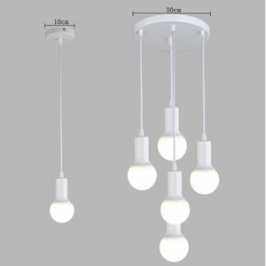 Подвесные лампы ретро -лампа Железный черный E27 Base Led Bar Decorative для ресторана Cafe Public House 6/12 Light Vintage Funppendent