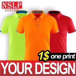 Polo sportiva ad asciugatura rapida Custom Design Company Stampa del marchio Ricamo Revers traspirante Maglie a manica corta 220615