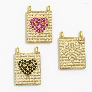 Pendant Necklaces DIY Small Brand Heart For Women Multiple Colour Jewelry CZ Components Necklace Pdta136Pendant