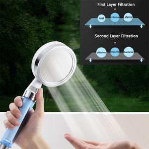 ZhangJI New PP Cotton Filter Shower Head Water-saving High Pressure Fine Water Flow Adjustable Health Skin Care Nozzle Top Grade 200925