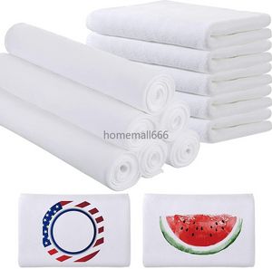 Sublimation Blank Beach Towel Cotton Large Bath Towels Soft Absorbent Dish Drying Cleaning Kerchief Home Bathroom (30 x 60 cm) AA