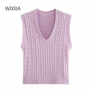 Wixra Slim Sweater Vest Basic V-Neck Solid Surmer autmeresevelensememal