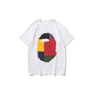 2022 Erkek Tshirt Tasarımcı Tişörtleri Köpekbalığı Sahte Fermuar Desen Baskı Giysileri Karikatür Hattı Tişört Grafik Tees Renkli Kadınlar Tişört Kravat Boyu Gömlek Mermer Kamuflaj A4
