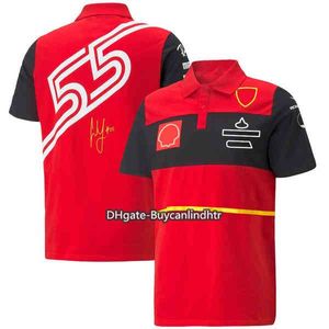 F1 Tシャツメンズ女性3D印刷半袖の特大の夏の新しいF1-75新しいシーズンチーム赤いシャツエクストリームスポーツ観客2022