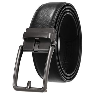 Cinto de moda cinturões pretos de couro real para homens correias automáticas de fivela 110-130cm strap 07