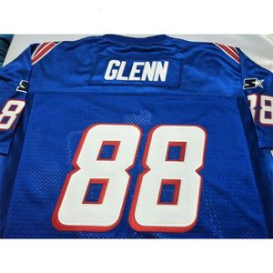 MIT Custom Rare Men＃88 Terry Glenn Game Worn Retro Jersey 1999 Team Men College JerseyサイズS-4XLまたはカスタム任意の名前または番号ジャージー